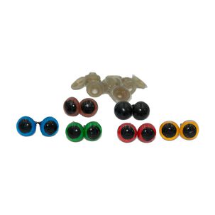 12 Ojos De Seguridad 8mm 6 Colores Amigurumis (6 Pares)